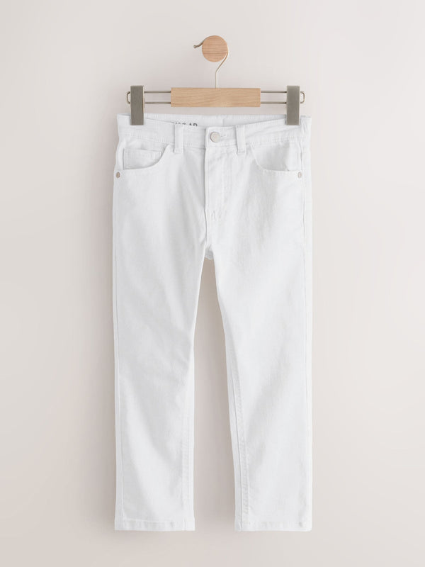 White Regular Fit Stretch Jeans (3-17yrs)