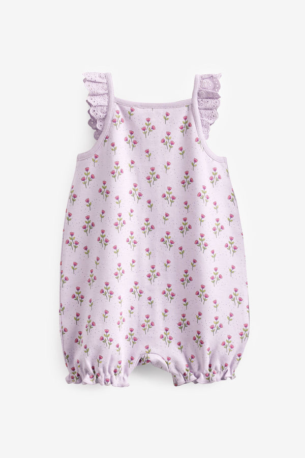 Lilac 2 Pack Frill ROMPERS