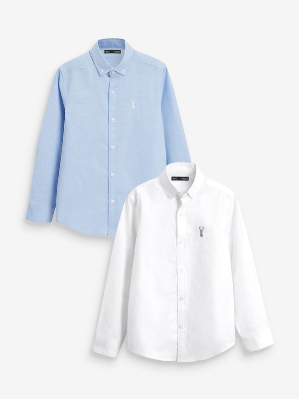 Blue & White 2 Pack Oxford Shirt (3-16yrs)