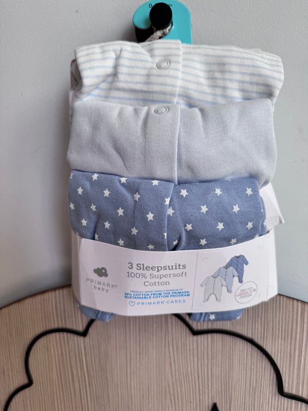 Primark 3 pk sleepsuits