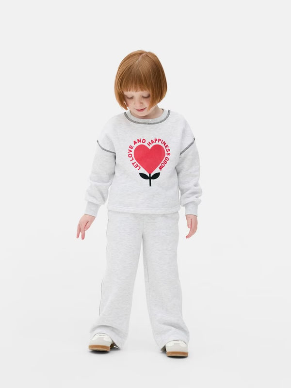 Primark grey heart sweat set