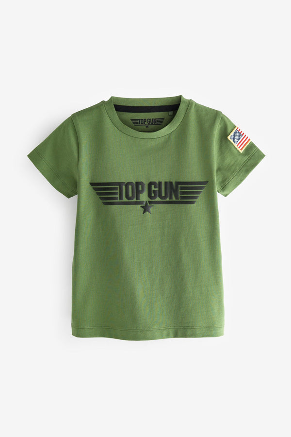 Khaki Green Gun Maverick 100% Cotton T-Shirt (3mths-8yrs)