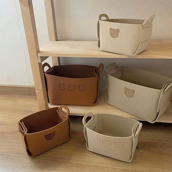 Foldable bear storage basket