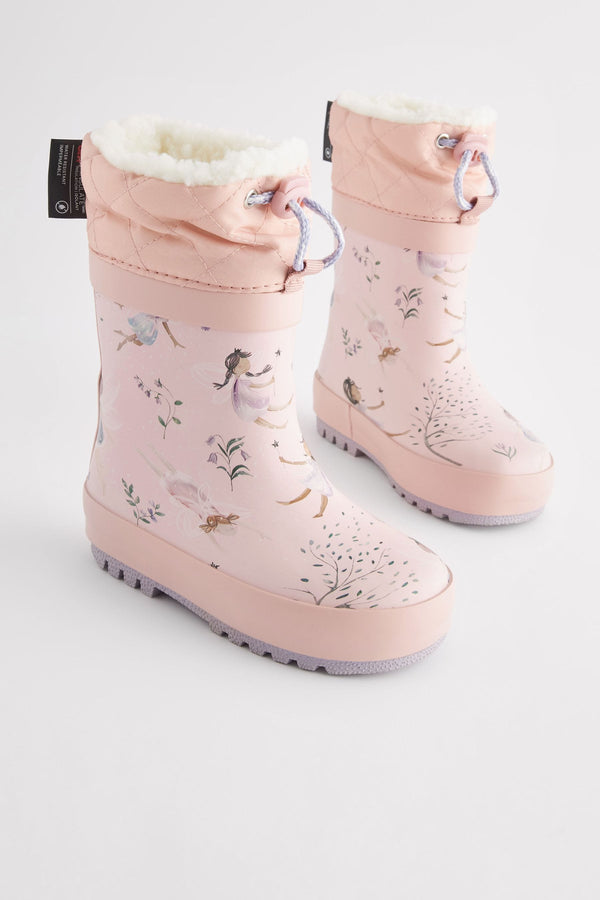 Pink Fairy Thermal Thinsulate™ Lined Cuff Wellies