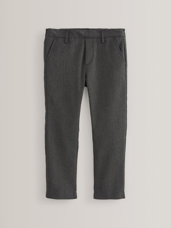 Grey Skinny School Formal Stretch Pull On Waist Trousers (3-17yrs)