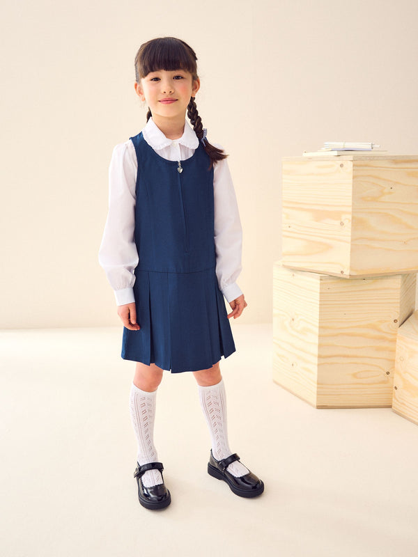 Royal Blue Regular Fit Zip Front School Pinafore (3-14yrs)