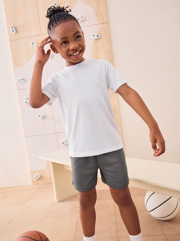 White Single Sports T-Shirt (3-16yrs)