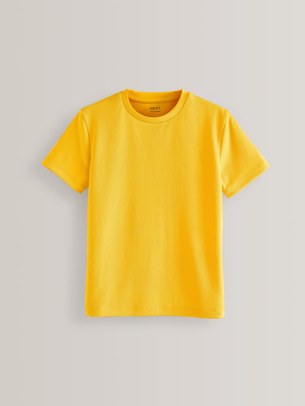 Yellow Single Sports T-Shirt (3-16yrs)