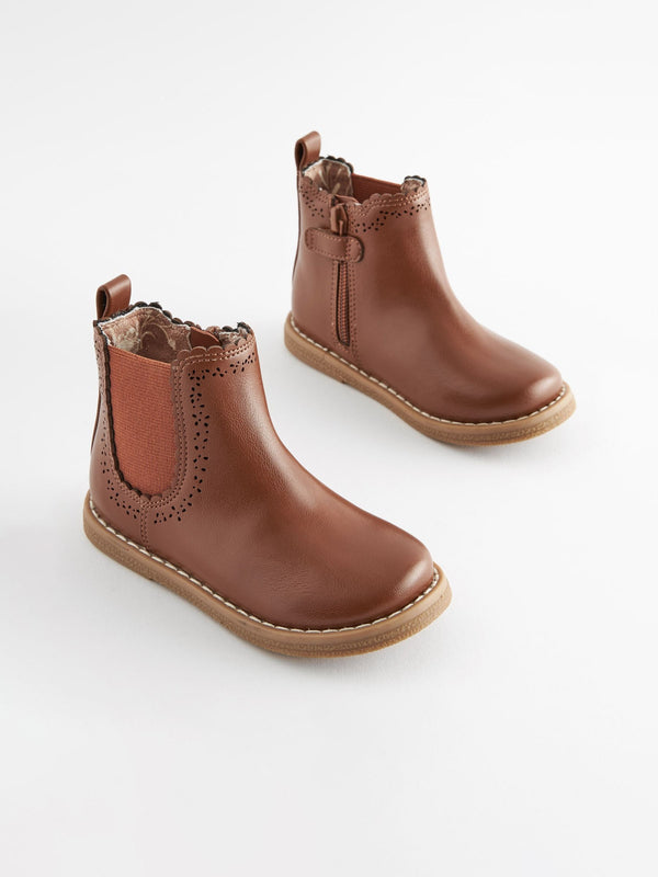 Tan Brown Standard Fit (F) Chelsea Ankle Boots