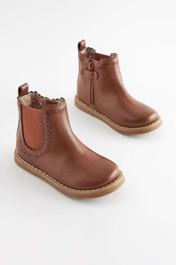 Tan Brown Standard Fit (F) Chelsea Ankle Boots