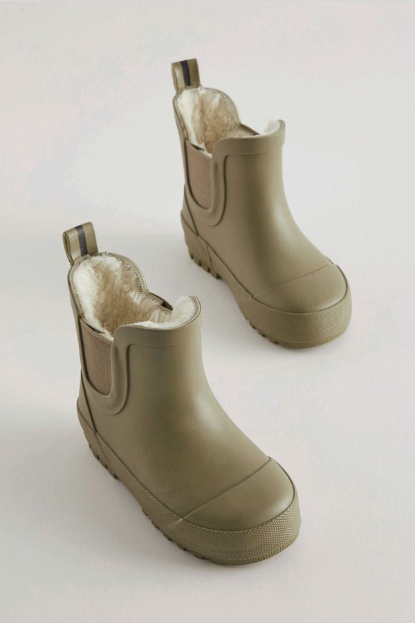 Neutral Warm Lined Ankle Wellies