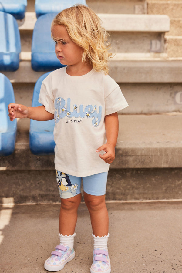 Blue Bluey Short Sleeve T-Shirt and Cycle Short Set (3mths-7yrs)