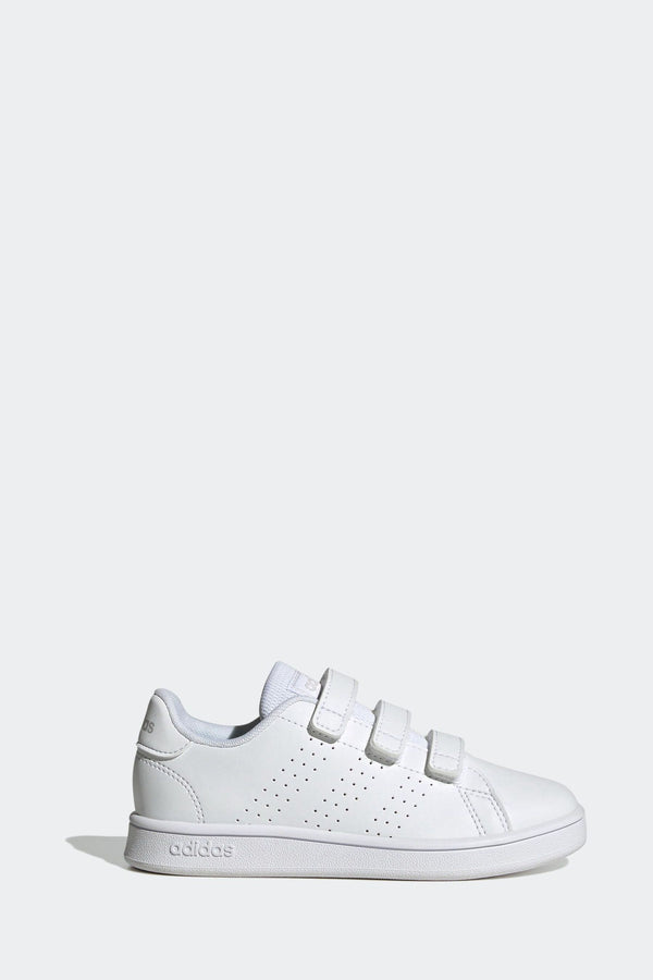 White adidas Sportswear Advantage Court Lifestyle Hook And Loop Trainers