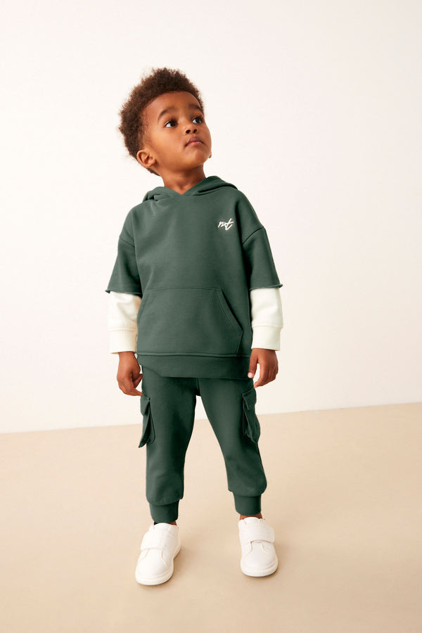 Dark Green Hoodie and Joggers Utility (3mths-7yrs)