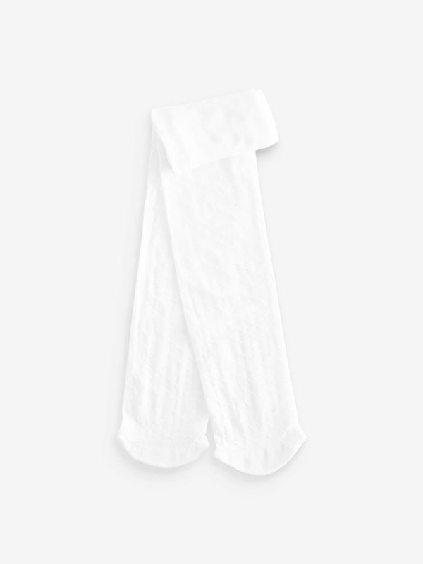 White 40 Denier Spot Tights