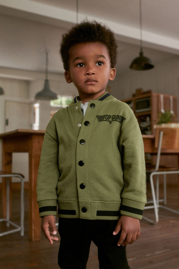 Khaki Green Top Gun Letterman Jacket (3mths-8yrs)