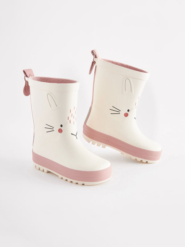 White Bunny Wellies