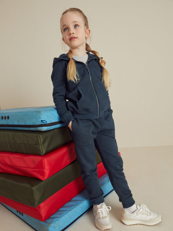 Navy Blue Zip Through Hoodie And Joggers School Sports Set (3-16yrs)