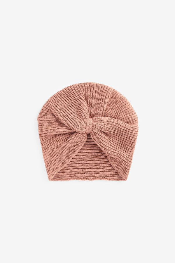 Rust Brown Baby Knitted Turban Hat (0mths-3yrs)