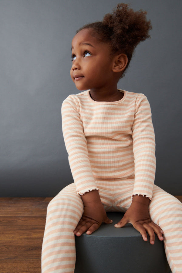 Neutral Stripe CottonRich Long Sleeve Rib T-Shirt (3mths-7yrs)