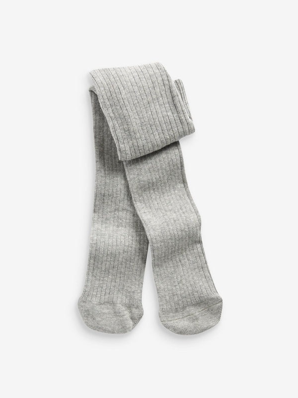 Grey Baby Single Rib Tights (0-18mths)