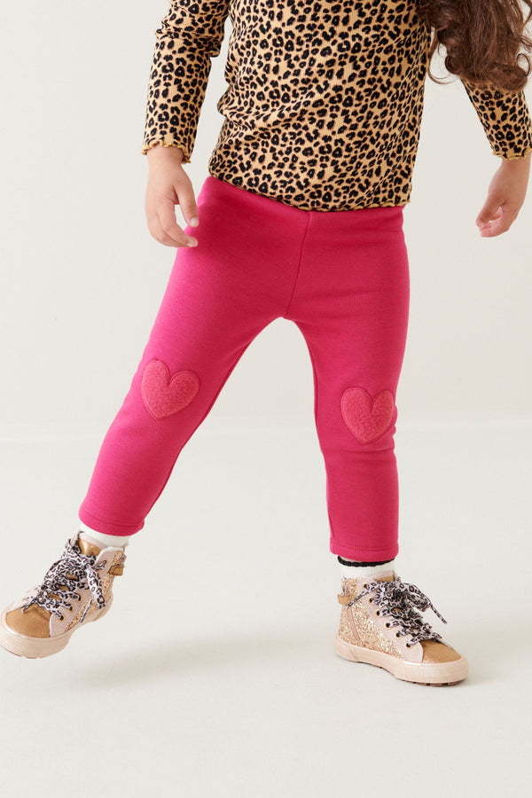 Berry Red Cosy Fleece Lined Leggings (3mths-7yrs)