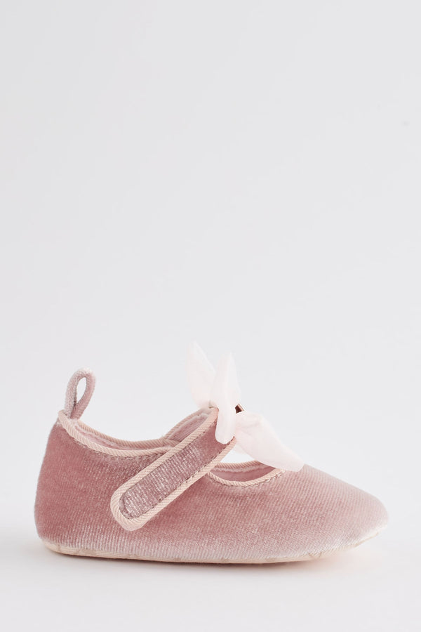 Baker by Ted Baker Baby Girls Velvet Shoe Padders with Bow