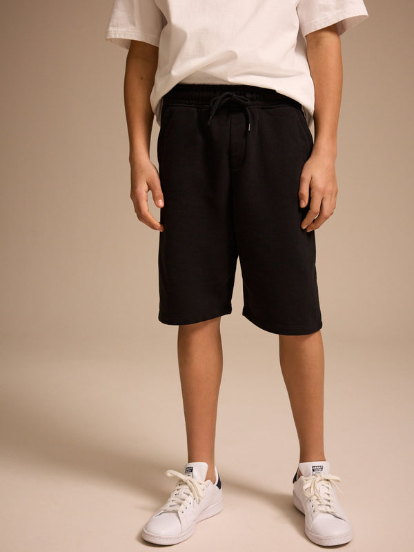 Black Regular Fit Basic Shorts (3-16yrs)