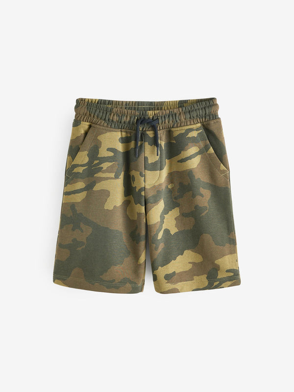 Green Camo Regular Fit Basic Shorts (3-16yrs)