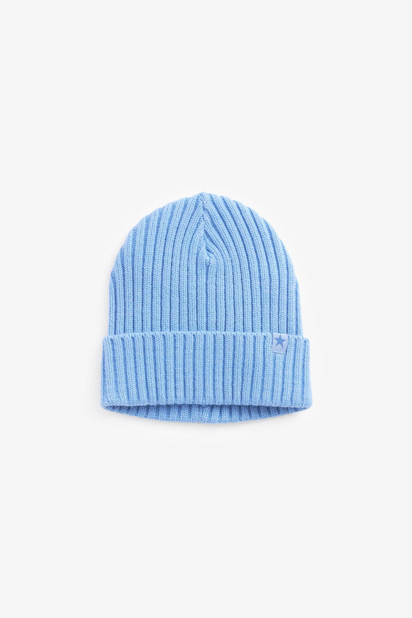 Blue Rib Beanie Hat (1-16yrs)