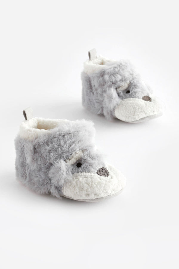 Grey Dog 3D Character Baby Shoes (immediate)