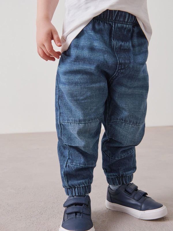 Dark Blue Denim Cuffed Pull-On Jeans (3mths-7yrs)