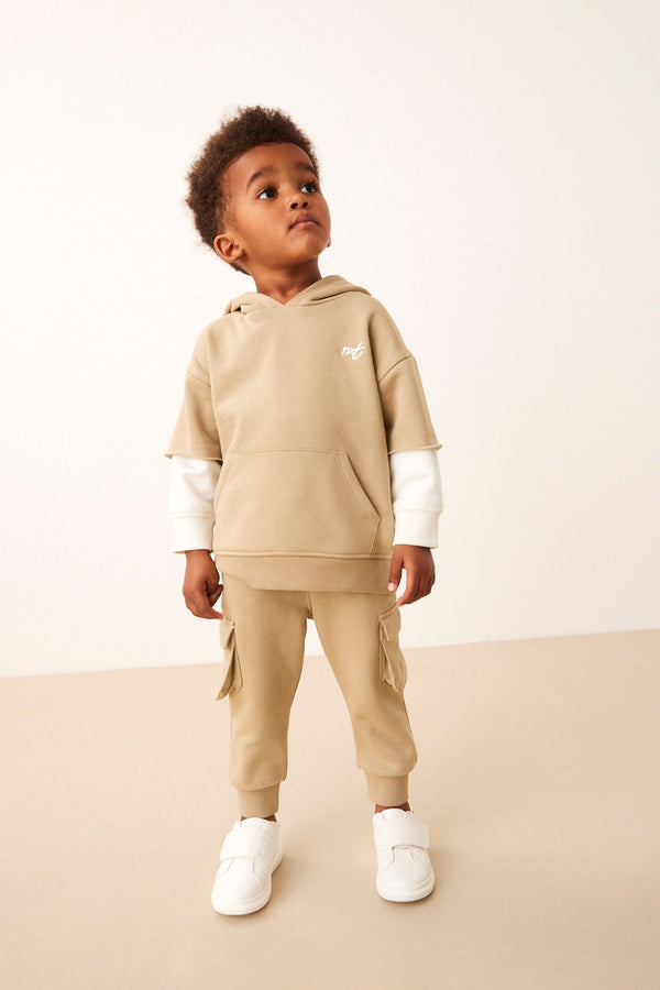 Stone Cream Hoodie and Joggers Utility (3mths-7yrs)