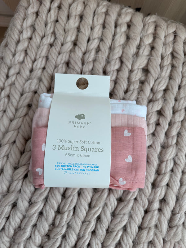 Primark 3 pk muslin squares