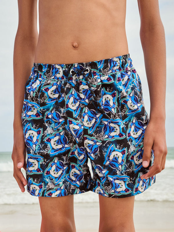 Blue Sonic Swim Shorts (3-16yrs)