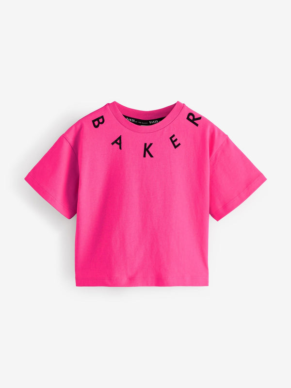 Baker by Ted Baker Stud Detail 100% Cotton White T-Shirt