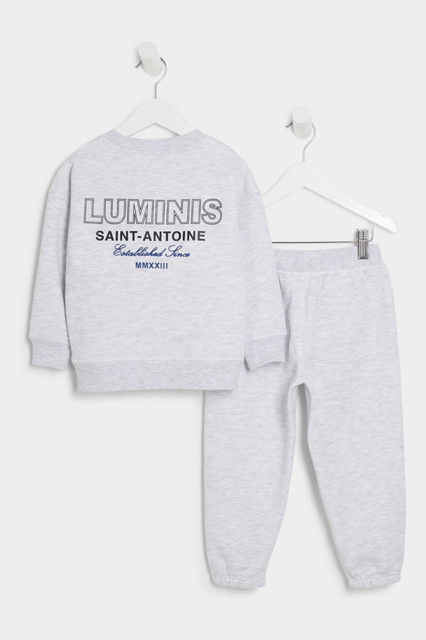 River Island Boys Luminis Crew And Joggers Set