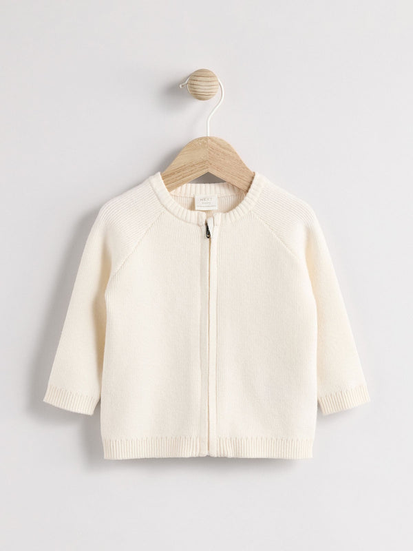 White Knitted Baby Cardigan