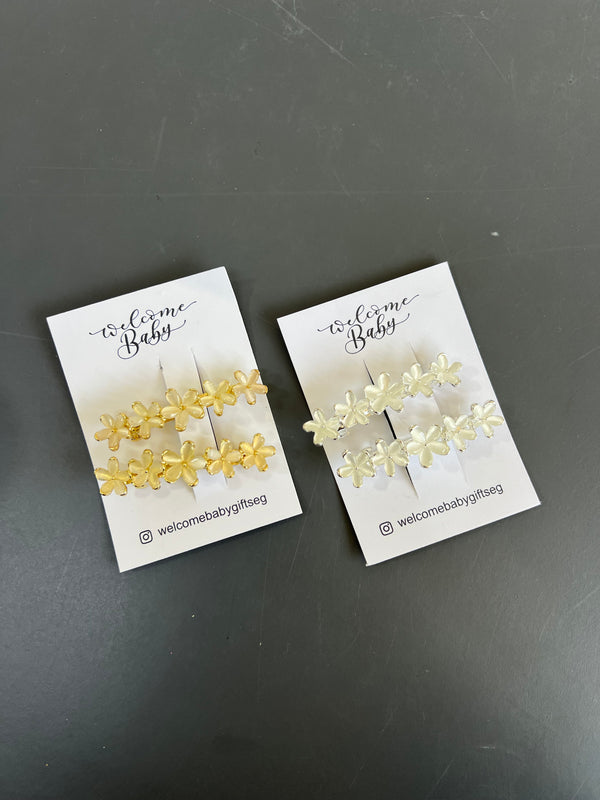 Flolar hair clips