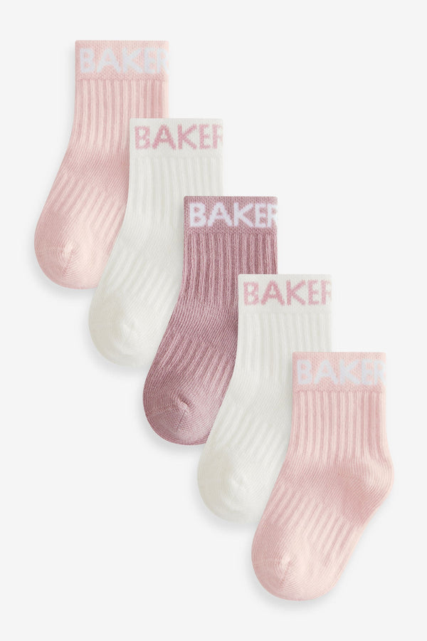 Multi Baker by Ted Baker 100% Cotton Socks 5 Pack