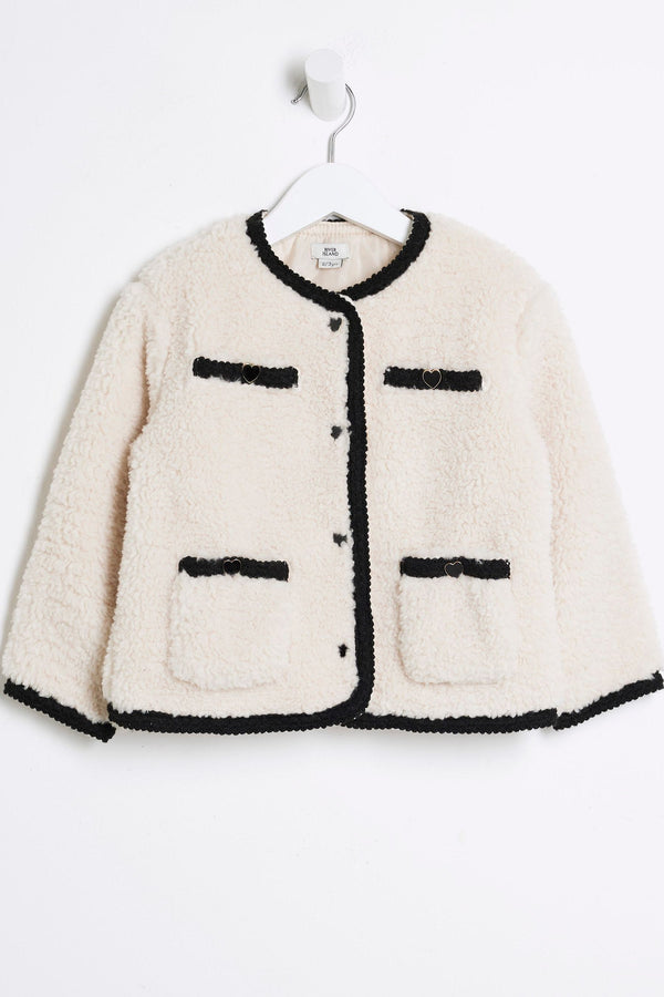 River Island Girls Borg Coat