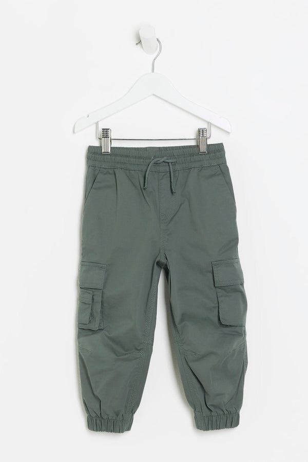 River Island Green Boys Tech Cargo Trousers