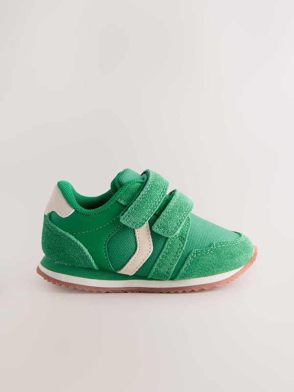 Green Standard Fit (F) Double Strap Trainers