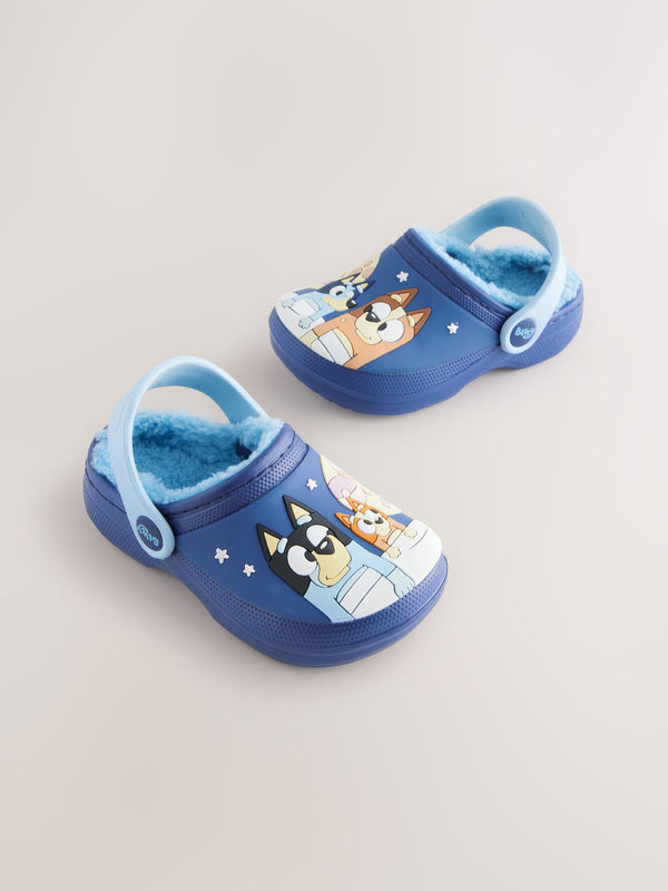 Bluey Navy Lined Slipper Clogs