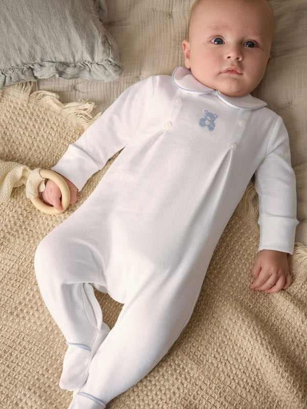 White Bear Baby Occasion Sleepsuit (0mths-2yrs)