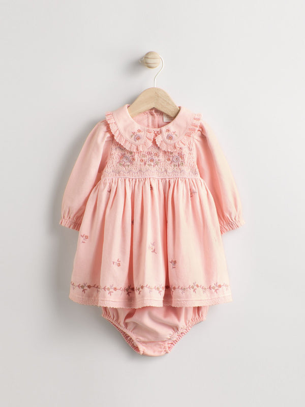 Pink Baby Embroidered Dress (0mths-2yrs)