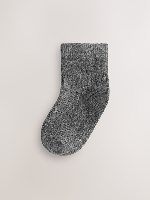 Grey and White Socks Baby 5 Pack (0mths-2yrs)