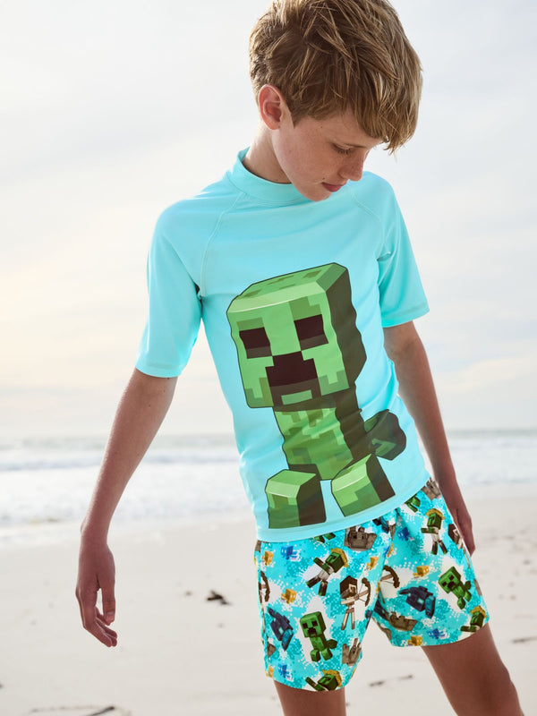 Minecraft Rash Vest (3-16yrs) (3-16yrs)