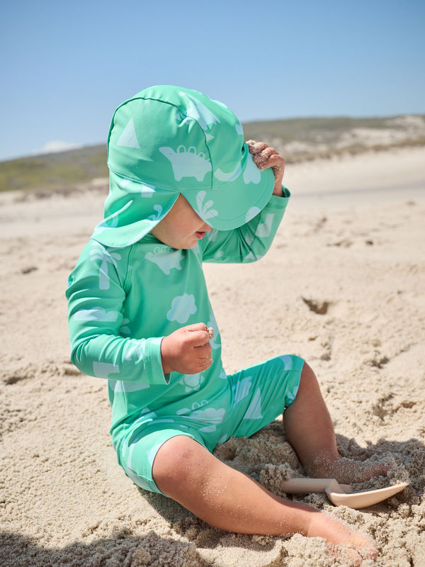 Green Sunsafe Swimsuit and Hat Set (3mths-7yrs)