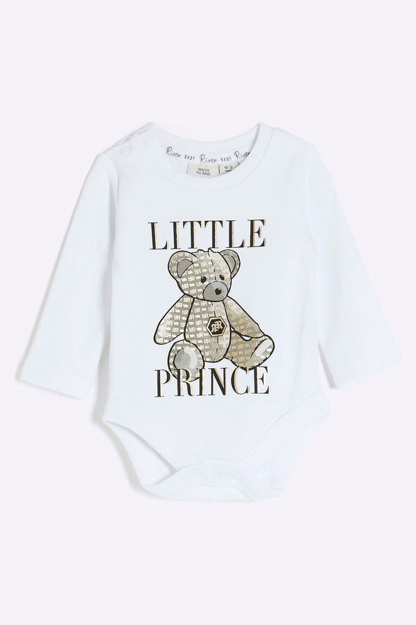 River Island Baby Boys Bear Graphic Bodysuit